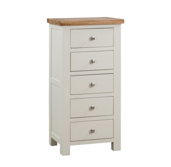Abbey Painted Ivory 5 Drawer wellington