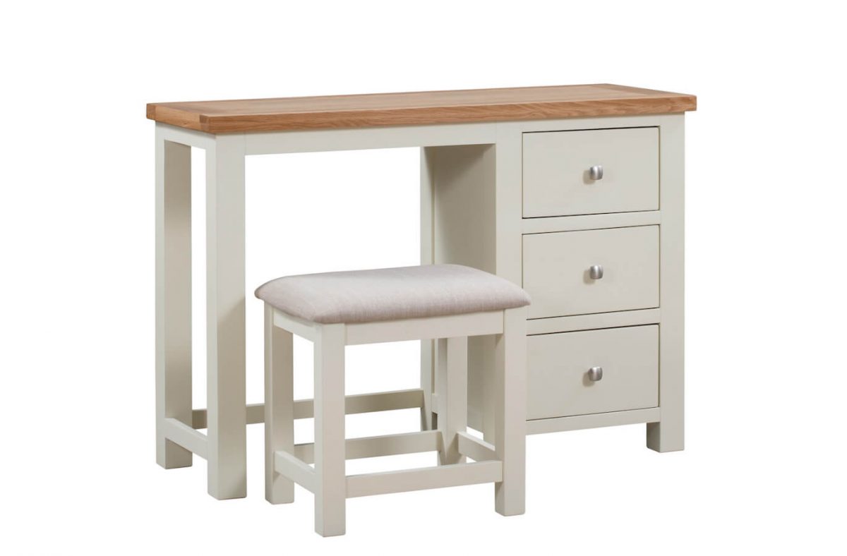 Abbey Painted Ivory Dressing Table with Stool