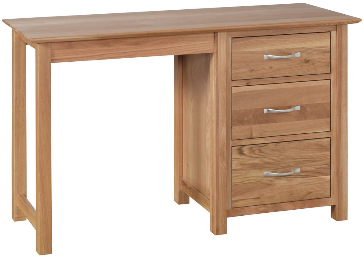 Bryer Oak Single Pedestal Dressing Table