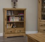 Buffalo Oak Low Bookcase with 2 Drawers