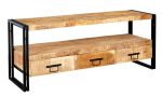 Luna Industrial Large TV Unit with 3 Drawers