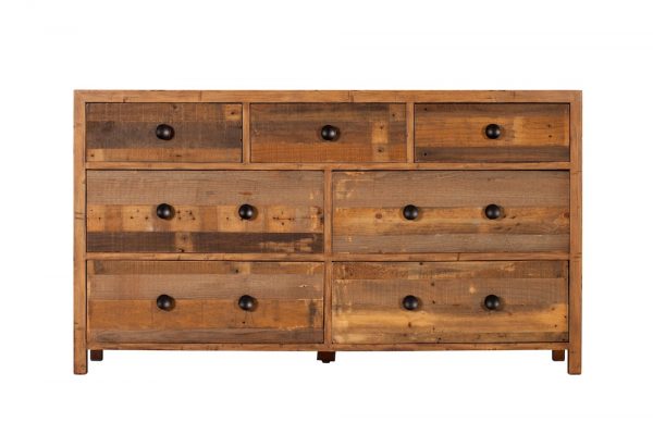 Reclaimed Industial 7 Drawer Wide Chest