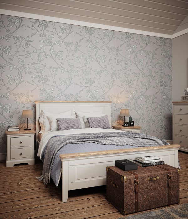 Pewsey Double Bed 135cm Painted Grey Mist
