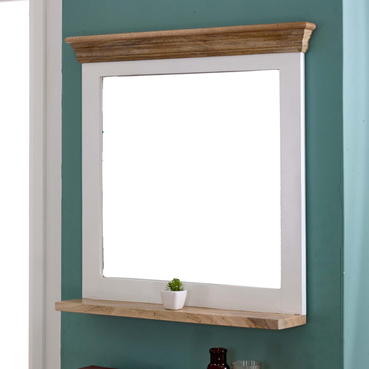 Coastal Wall Mirror with Shelf