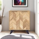 Goa Shevron Small 2 Door Hall Cupboard