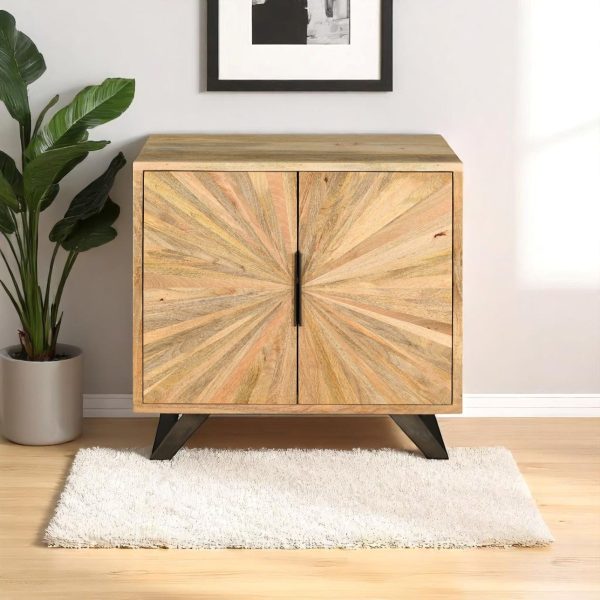 Goa Sunburst 2 Door Hall Cabinet