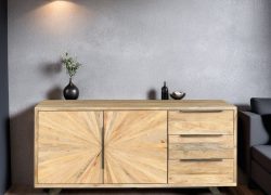Goa Sunburst Large Sideboard 2 Door 3 Drawer