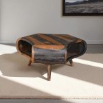 Grey Sheesham Tri Large Coffee Table