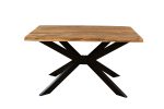 Mango Live Edge Star Leg Dining Table Small