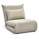 Loft Armless Futon Style Single Sofa Bed - Taupe